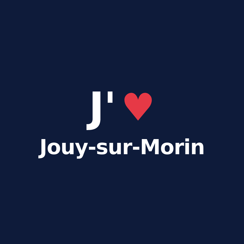 T-shirt personnalisé Jouy-sur-Morin — design J'aime Jouy-sur-Morin