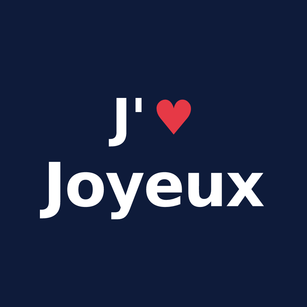 T-shirt personnalisé Joyeux — design J'aime Joyeux