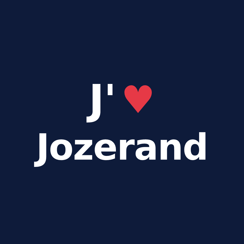 T-shirt personnalisé Jozerand — design J'aime Jozerand
