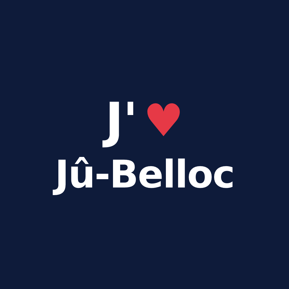 T-shirt personnalisé Jû-Belloc — design J'aime Jû-Belloc