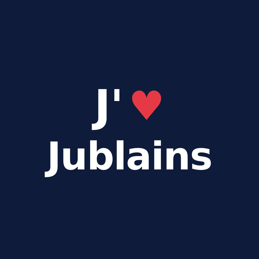 T-shirt personnalisé Jublains — design J'aime Jublains