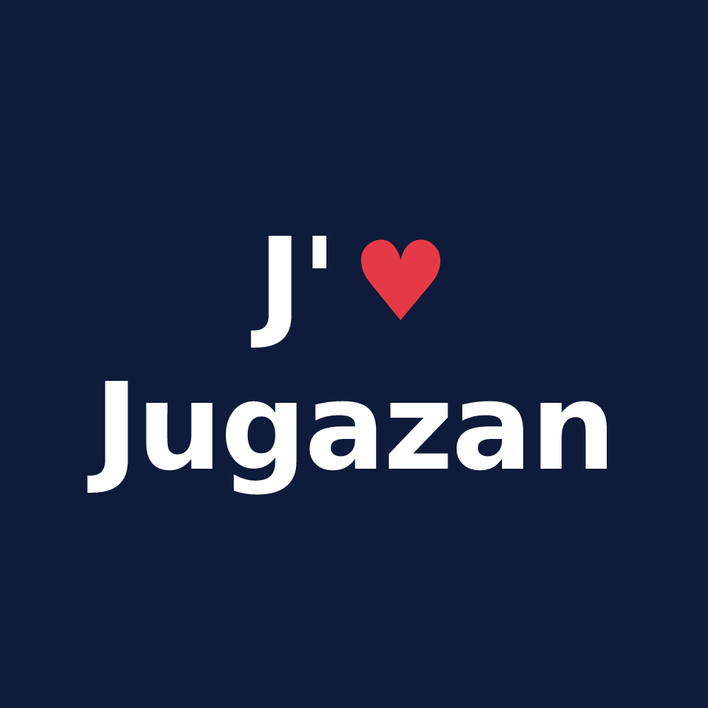 T-shirt personnalisé Jugazan — design J'aime Jugazan