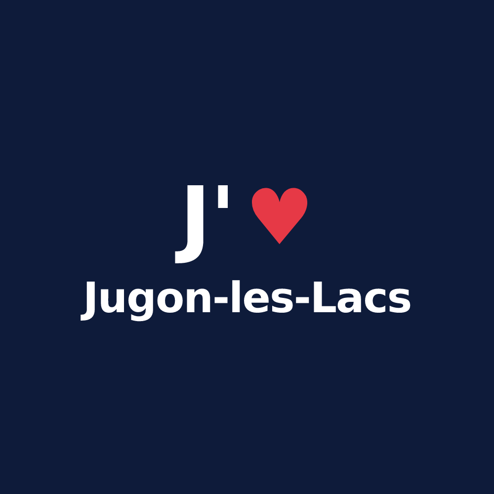 T-shirt personnalisé Jugon-les-Lacs — design J'aime Jugon-les-Lacs