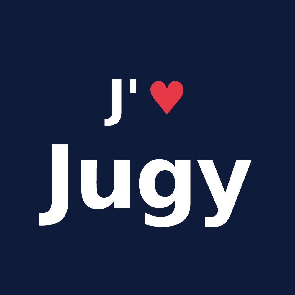 T-shirt personnalisé Jugy — design J'aime Jugy