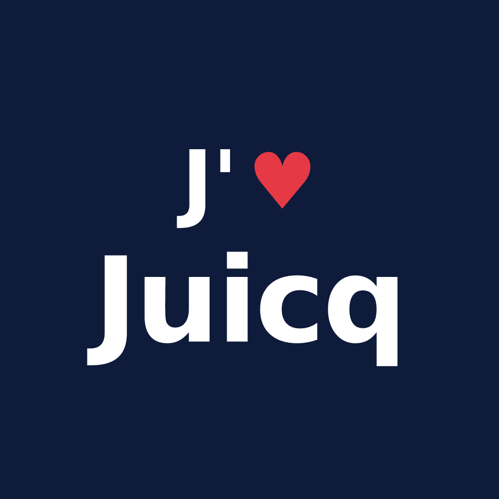 T-shirt personnalisé Juicq — design J'aime Juicq