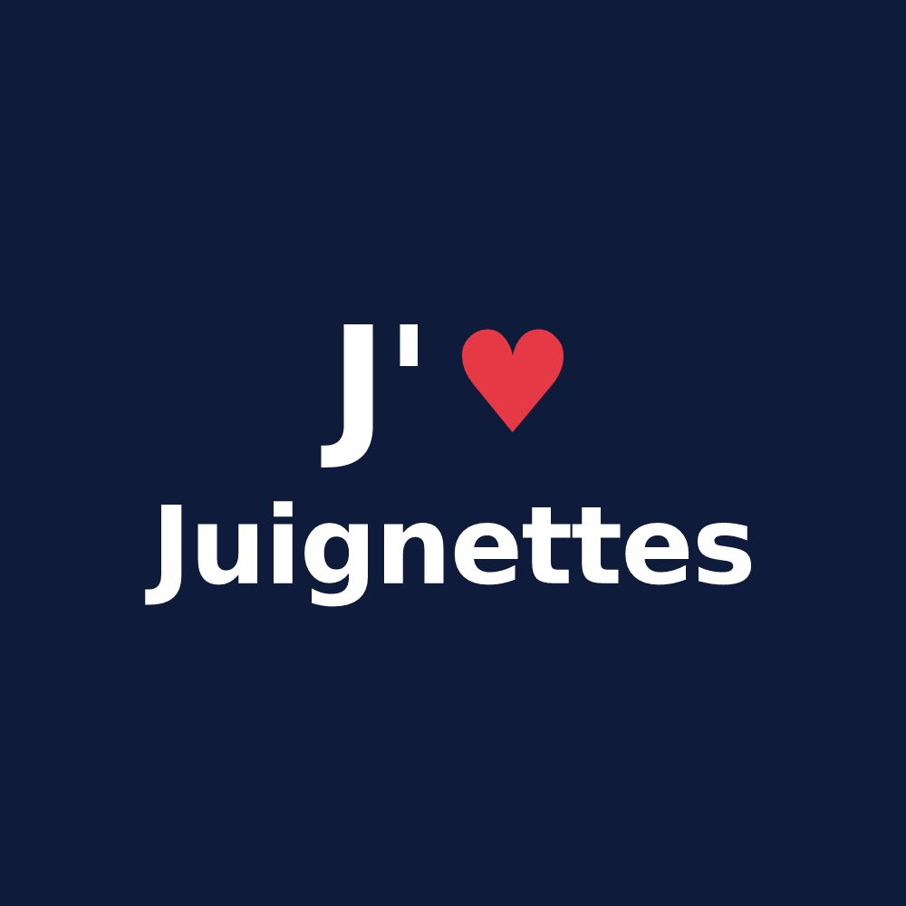 T-shirt personnalisé Juignettes — design J'aime Juignettes