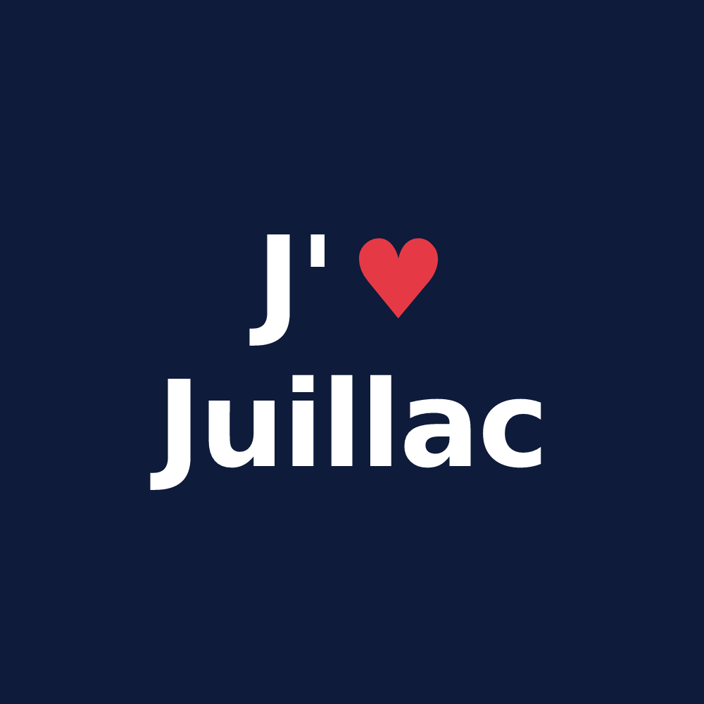 T-shirt personnalisé Juillac — design J'aime Juillac