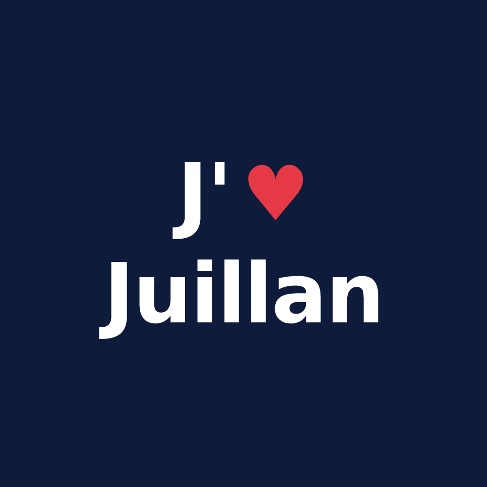 T-shirt personnalisé Juillan — design J'aime Juillan