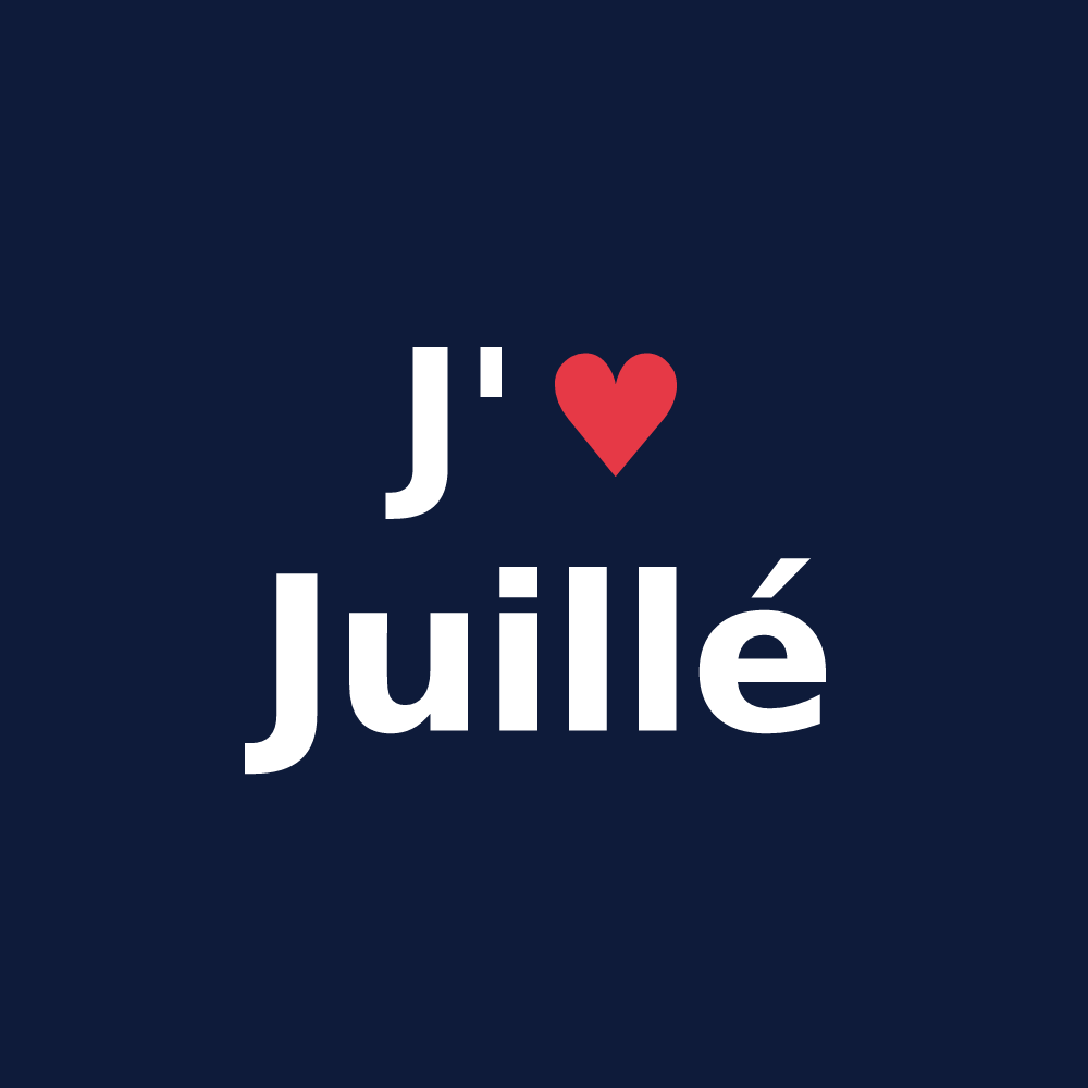 T-shirt personnalisé Juillé — design J'aime Juillé