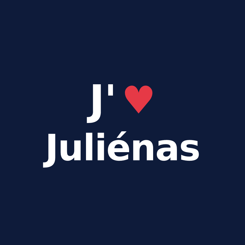 T-shirt personnalisé Juliénas — design J'aime Juliénas