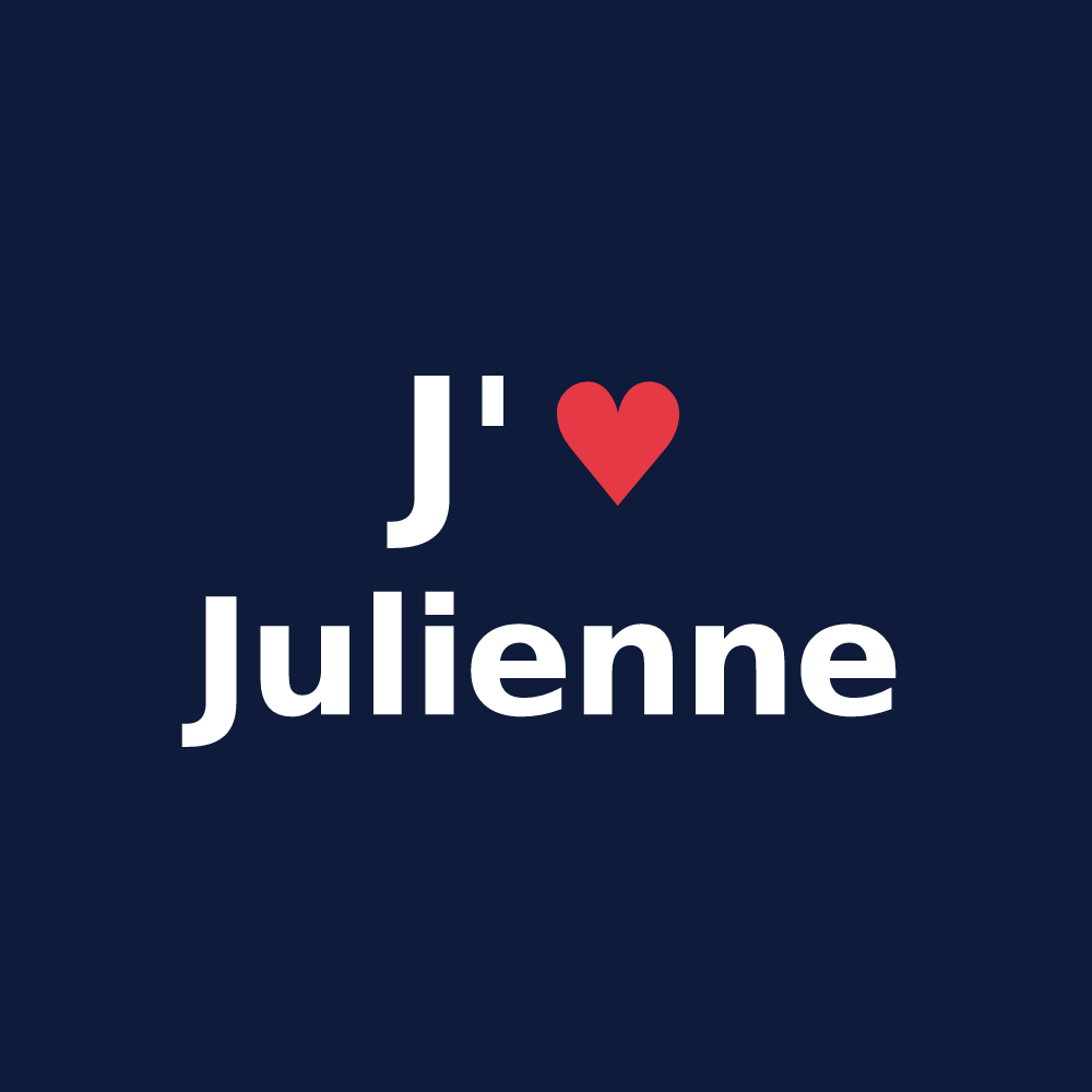 T-shirt personnalisé Julienne — design J'aime Julienne