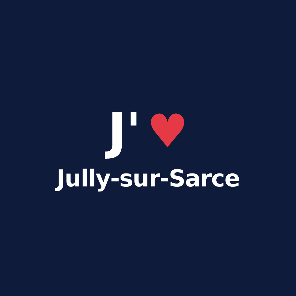 T-shirt personnalisé Jully-sur-Sarce — design J'aime Jully-sur-Sarce