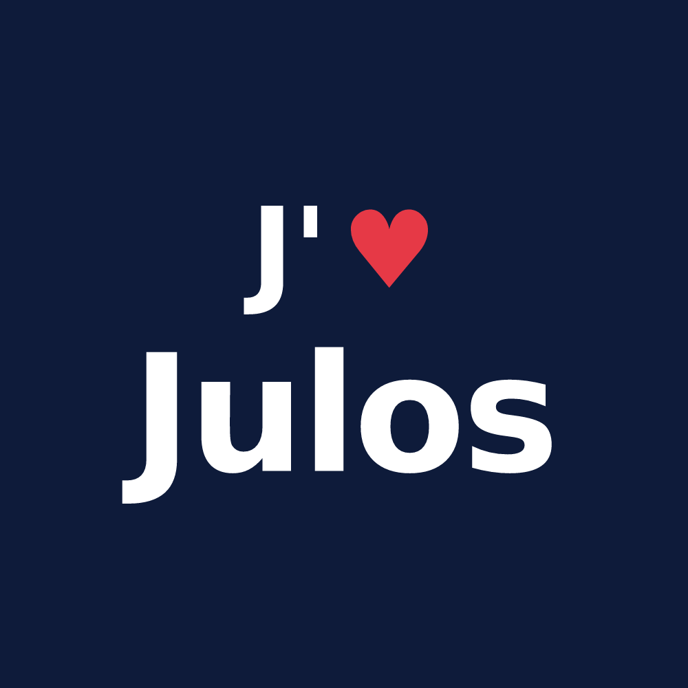 T-shirt personnalisé Julos — design J'aime Julos