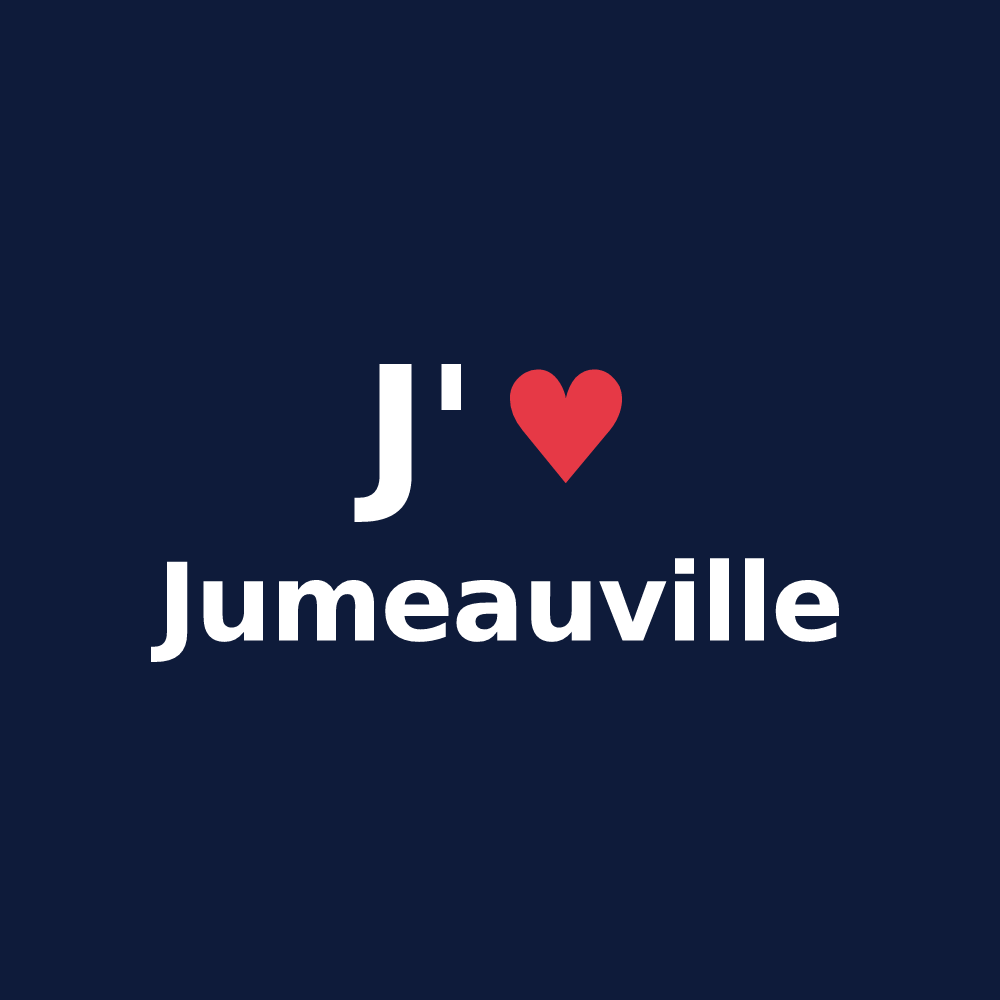 T-shirt personnalisé Jumeauville — design J'aime Jumeauville