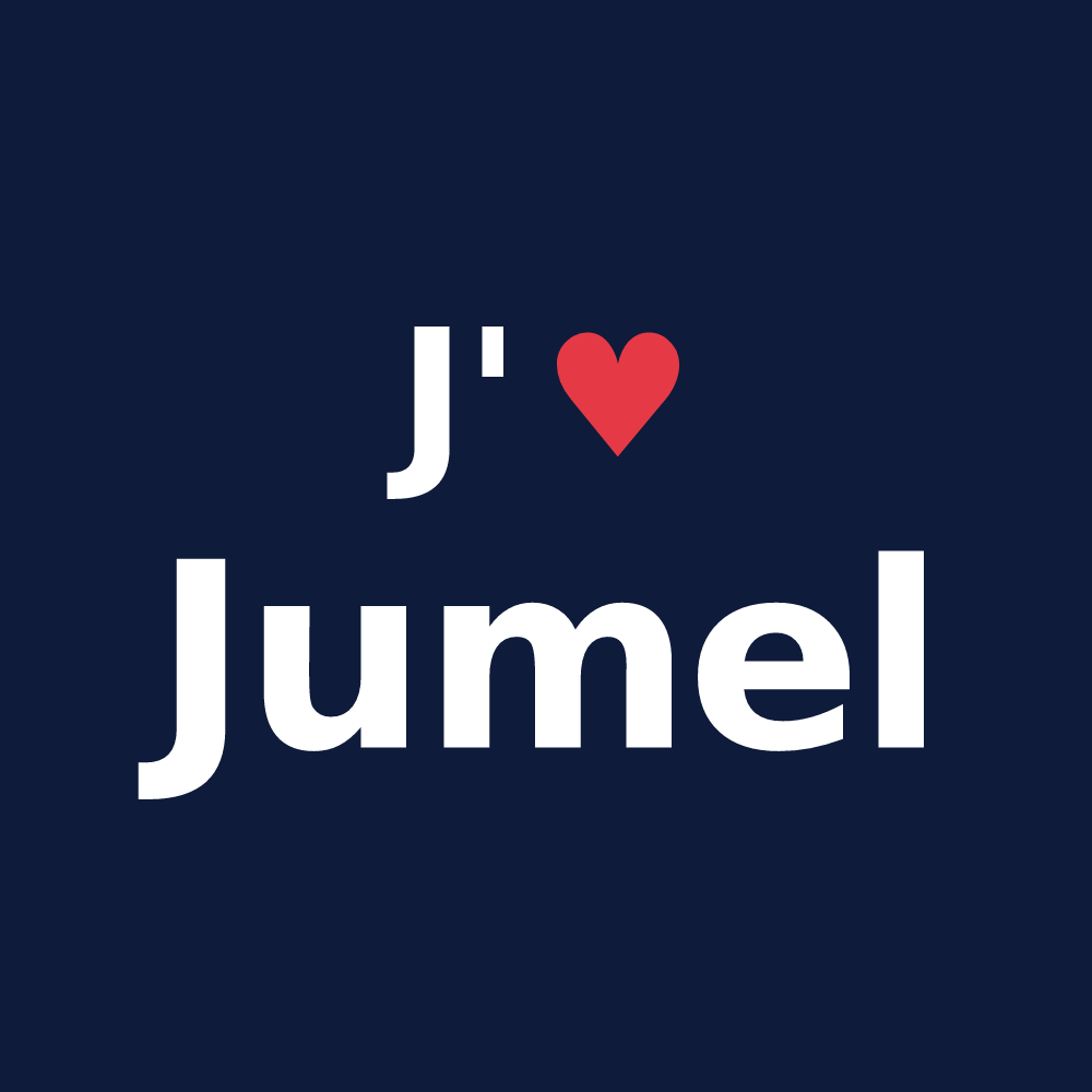 T-shirt personnalisé Jumel — design J'aime Jumel