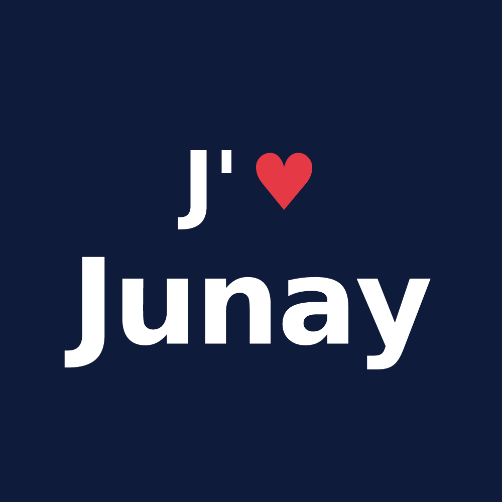 T-shirt personnalisé Junay — design « J'aime Junay » imprimé sur le t-shirt