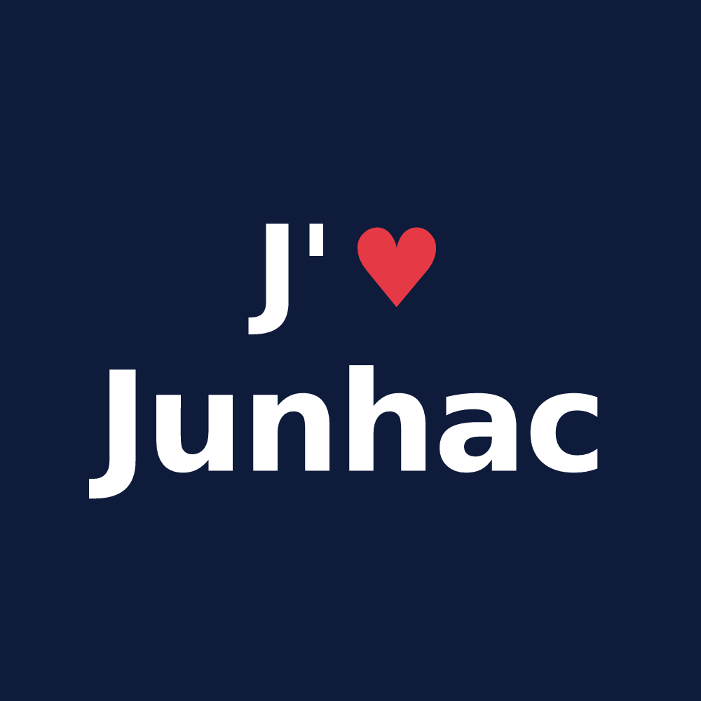T-shirt personnalisé Junhac — design J'aime Junhac
