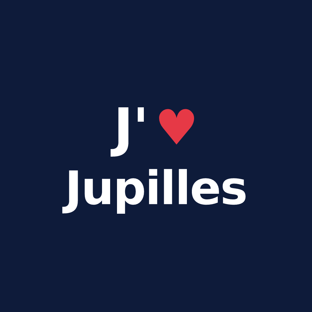 T-shirt personnalisé Jupilles — design J'aime Jupilles