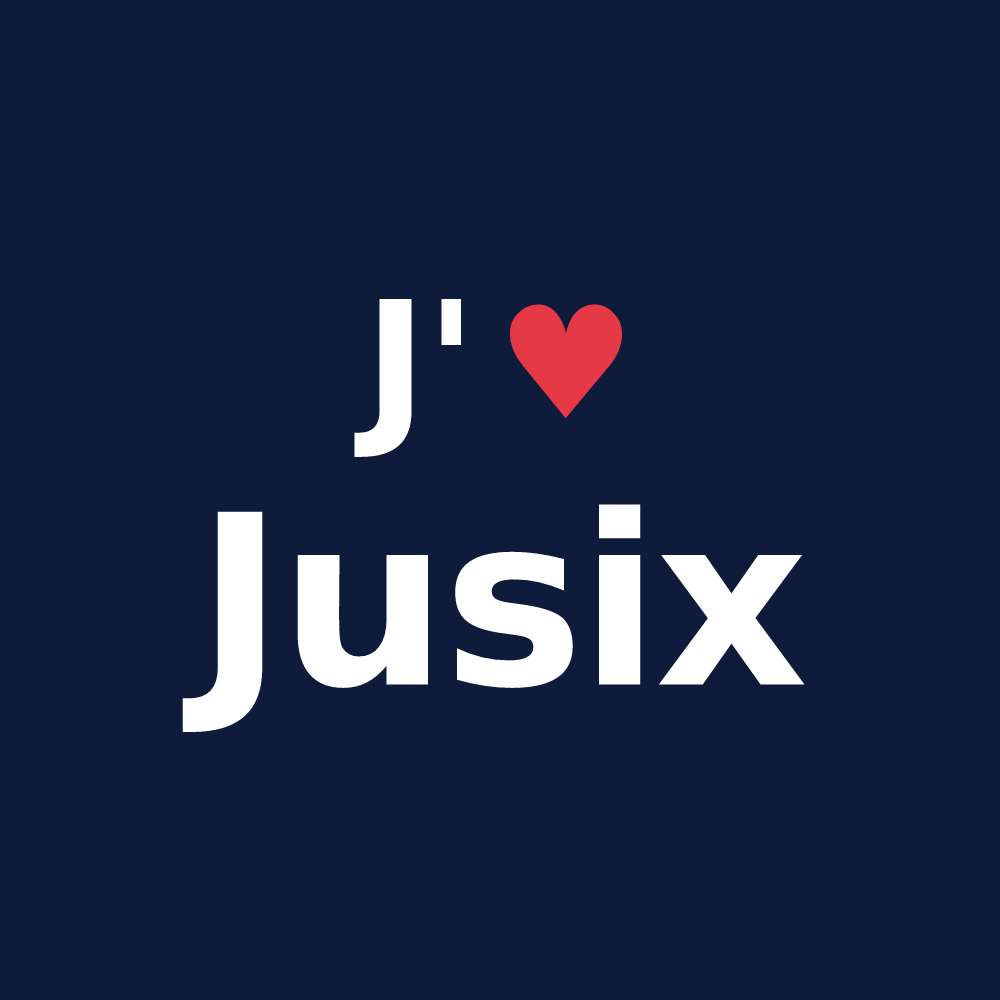 T-shirt personnalisé Jusix — design J'aime Jusix