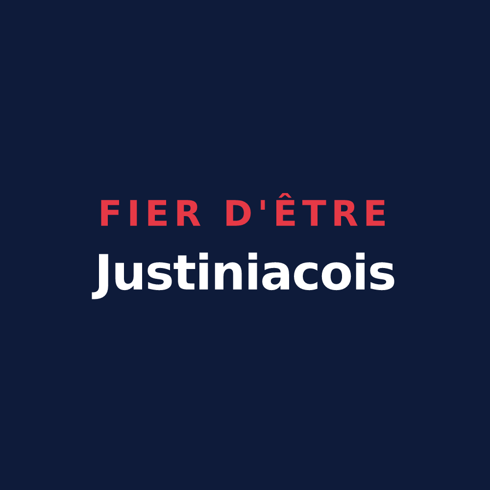 T-shirt « Fier d'être Justiniacois » — design pour Justiniac