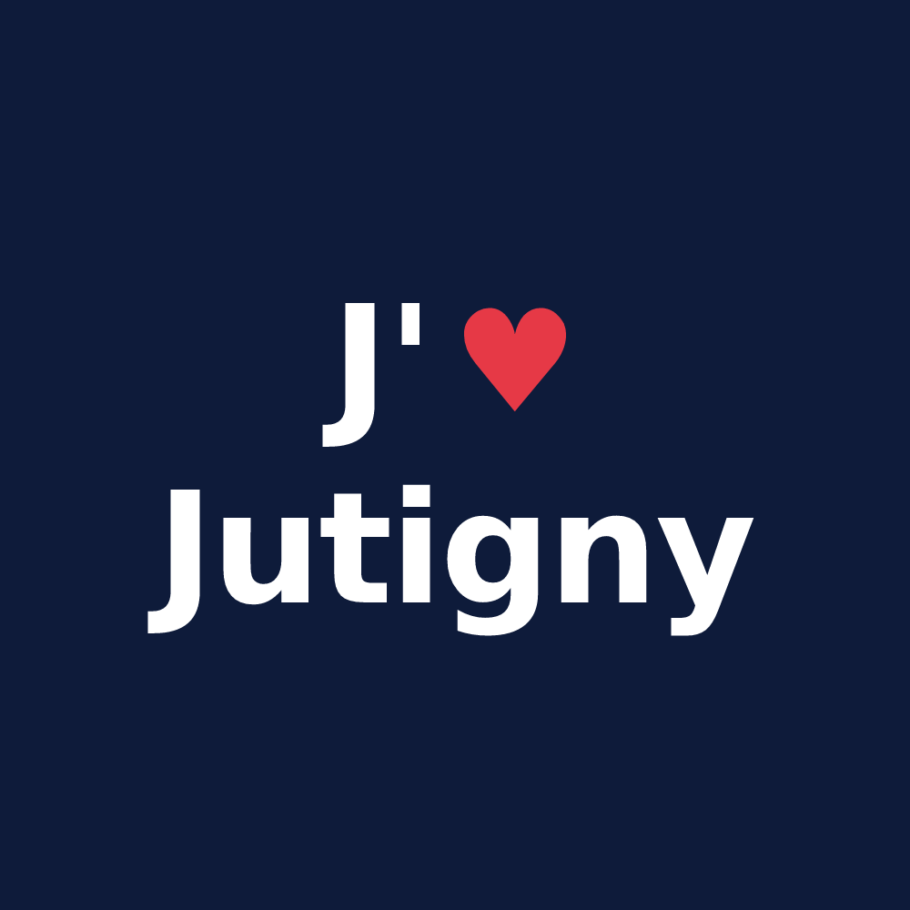 T-shirt personnalisé Jutigny — design J'aime Jutigny