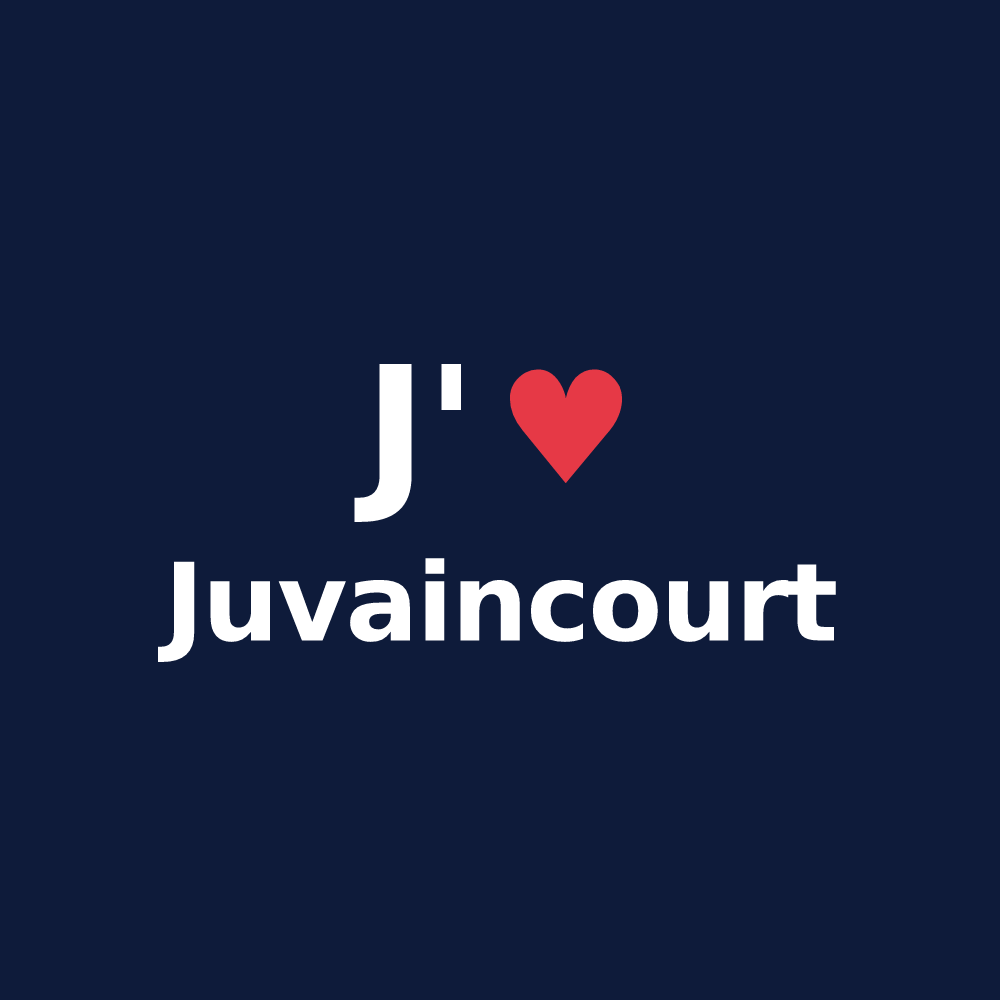 T-shirt personnalisé Juvaincourt — design J'aime Juvaincourt