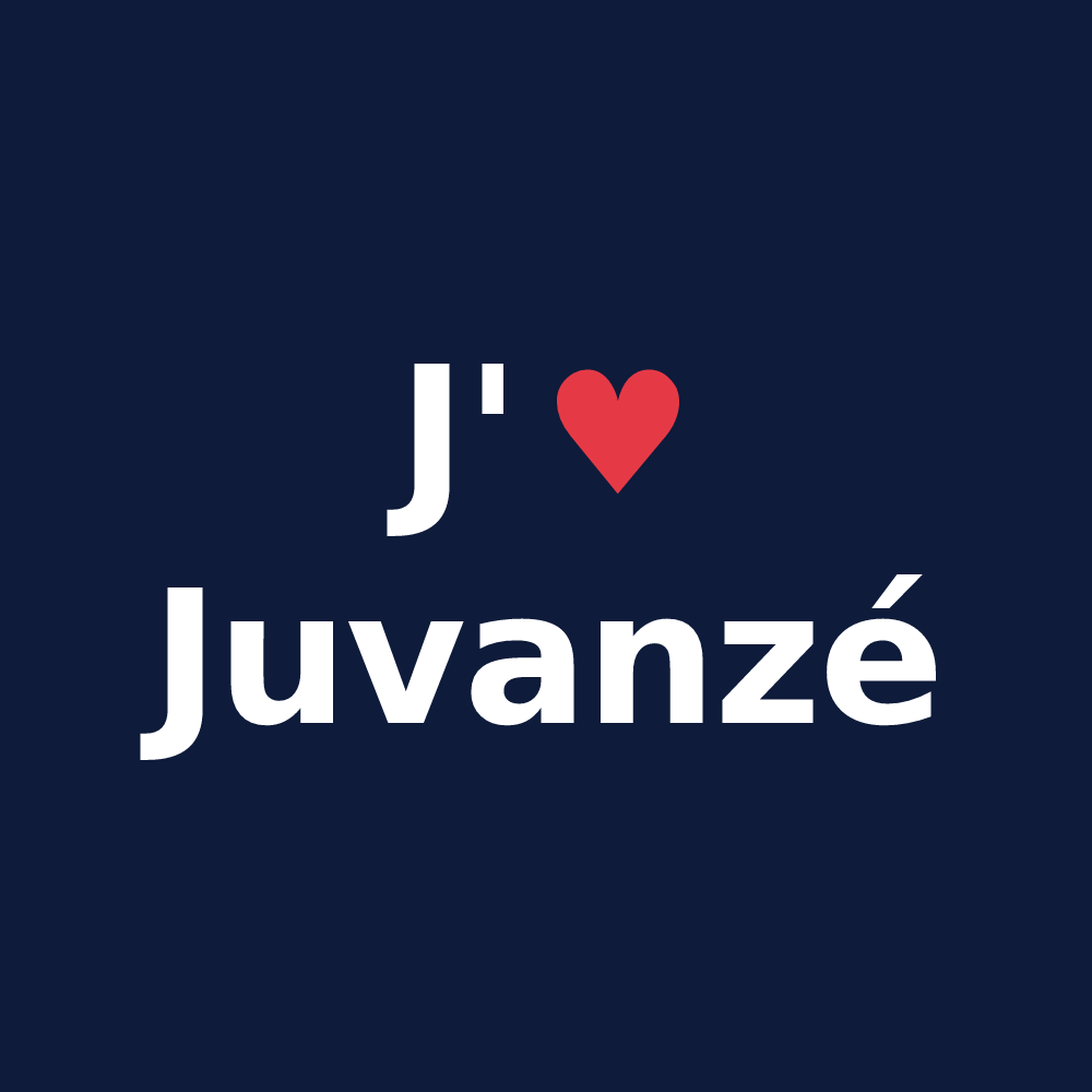 T-shirt personnalisé Juvanzé — design J'aime Juvanzé