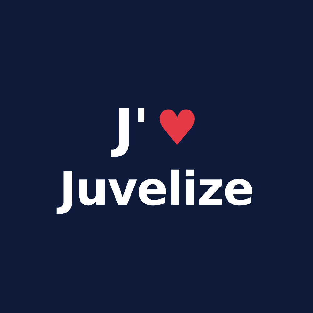 T-shirt personnalisé Juvelize — design J'aime Juvelize