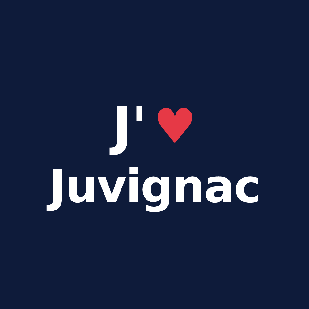 T-shirt personnalisé Juvignac — design J'aime Juvignac