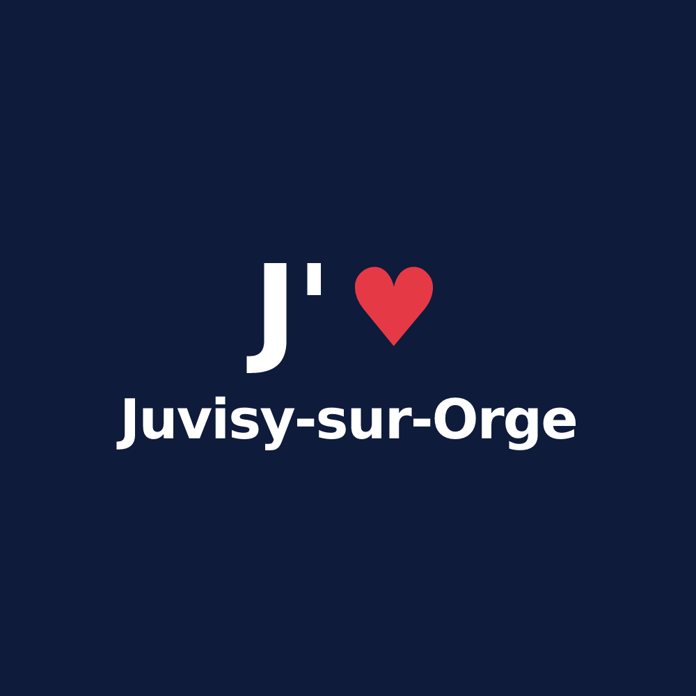 T-shirt personnalisé Juvisy-sur-Orge — design J'aime Juvisy-sur-Orge