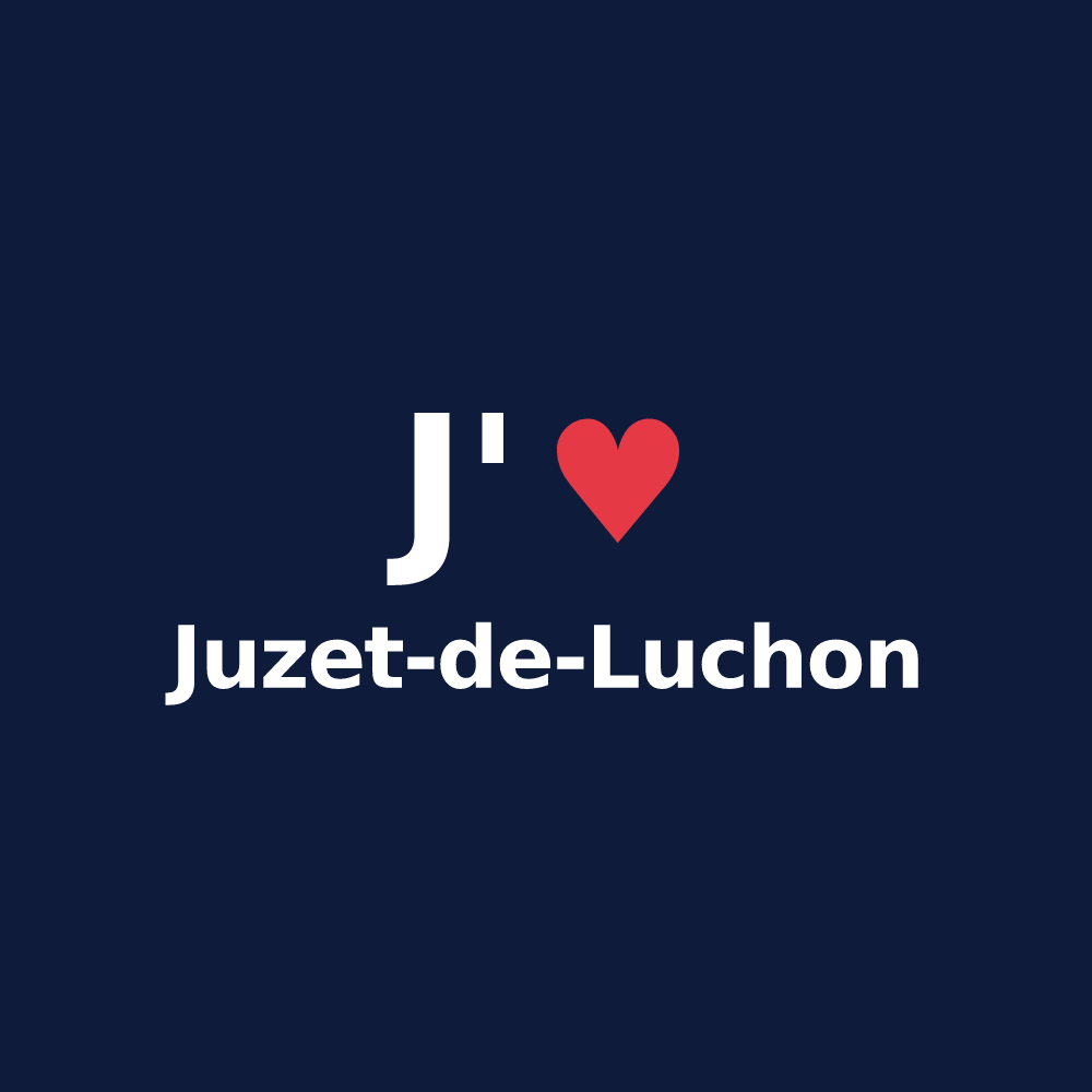 T-shirt personnalisé Juzet-de-Luchon — design J'aime Juzet-de-Luchon