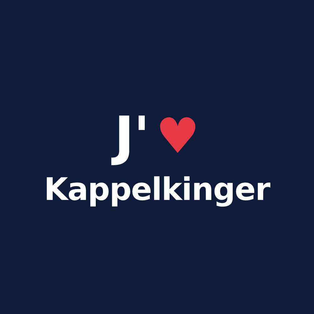 T-shirt personnalisé Kappelkinger — design J'aime Kappelkinger