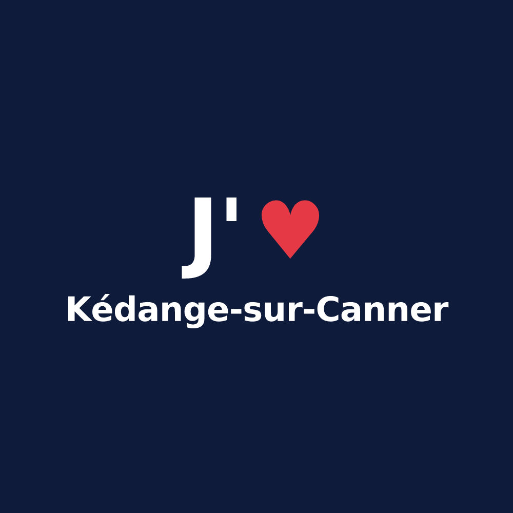 T-shirt personnalisé Kédange-sur-Canner — design J'aime Kédange-sur-Canner