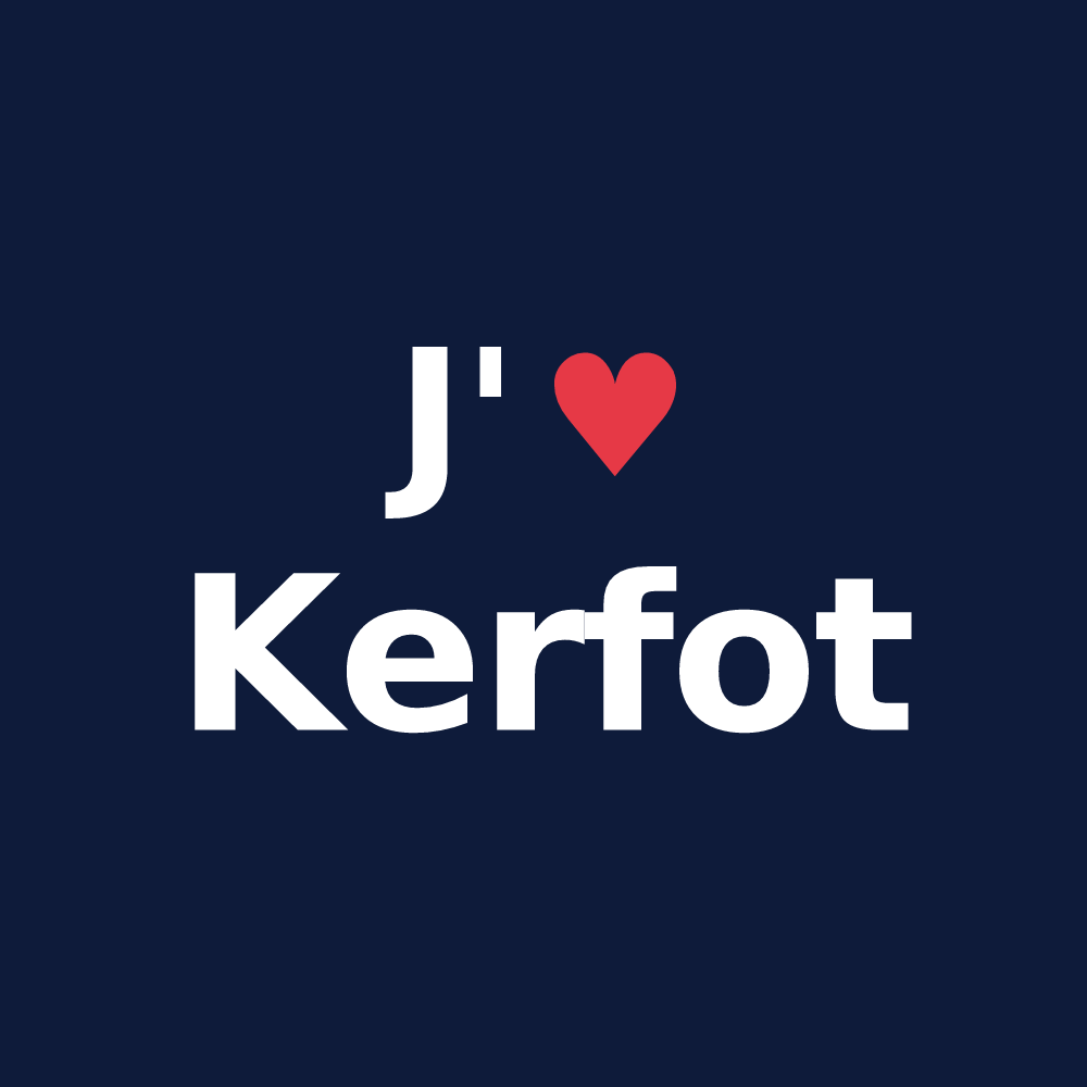 T-shirt personnalisé Kerfot — design J'aime Kerfot