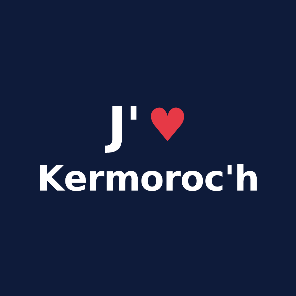 T-shirt personnalisé Kermoroc'h — design J'aime Kermoroc'h