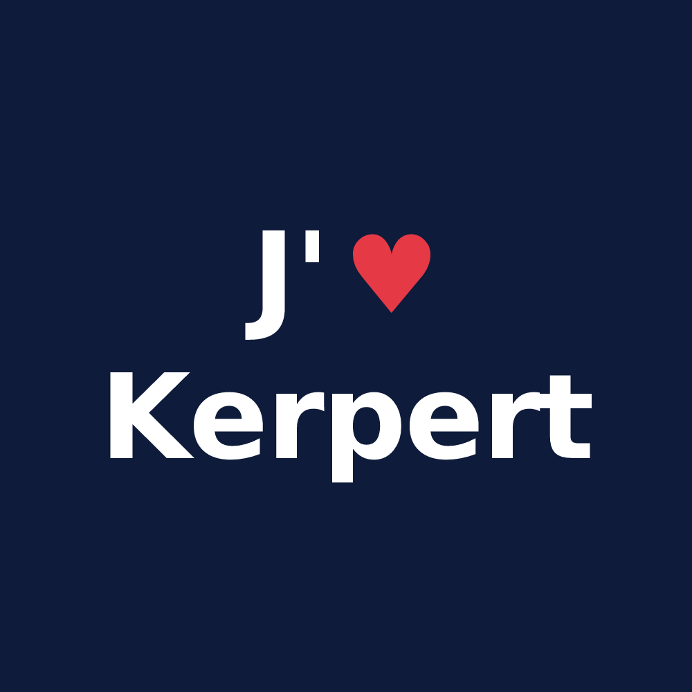 T-shirt personnalisé Kerpert — design J'aime Kerpert