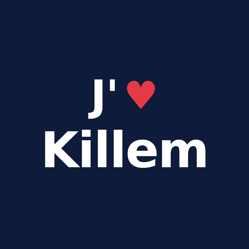 T-shirt personnalisé Killem — design J'aime Killem