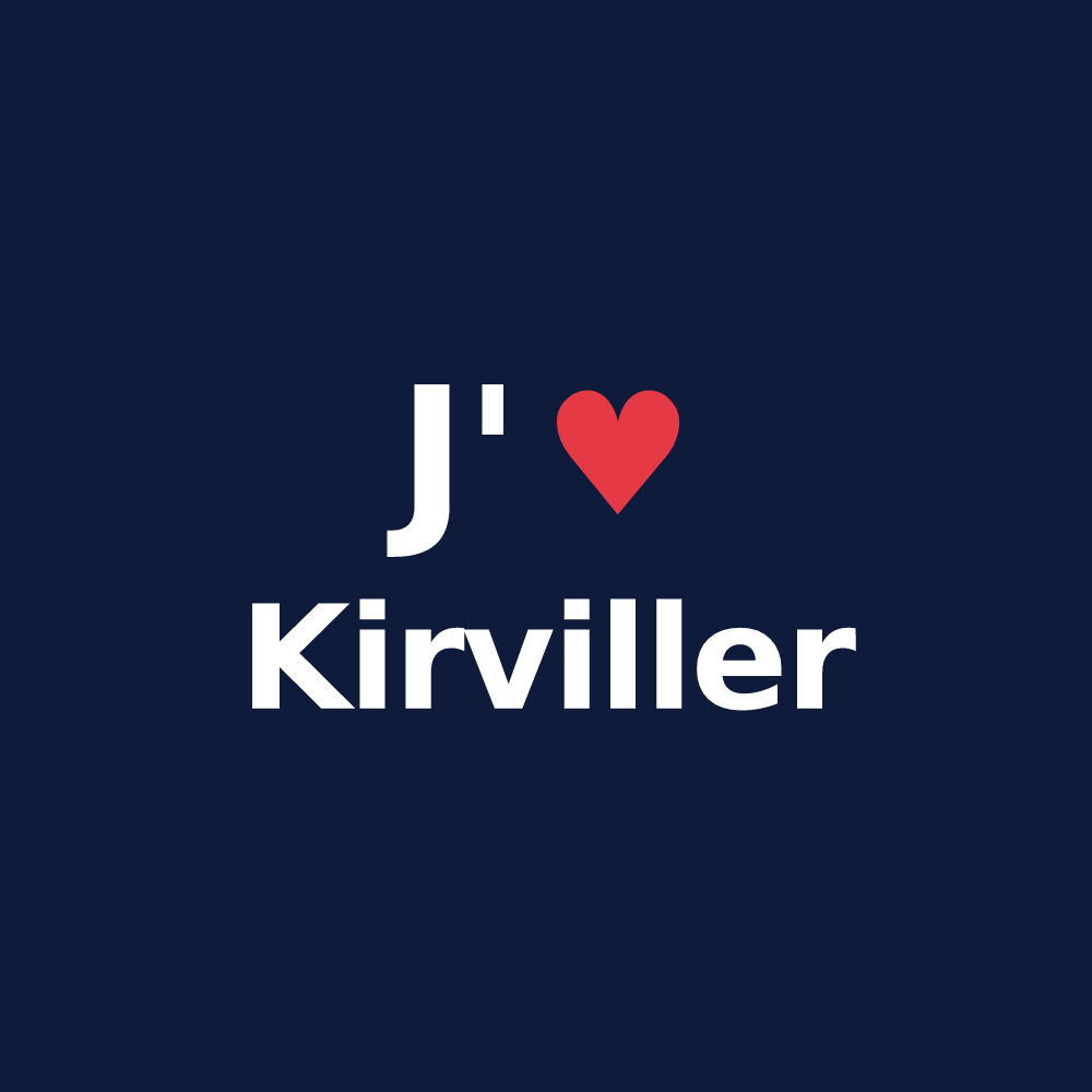 T-shirt personnalisé Kirviller — design J'aime Kirviller
