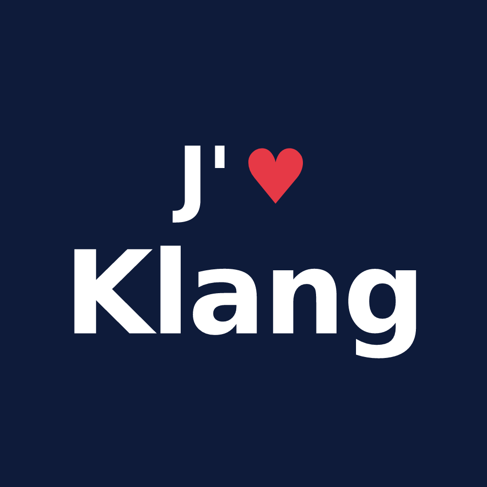 T-shirt personnalisé Klang — design J'aime Klang