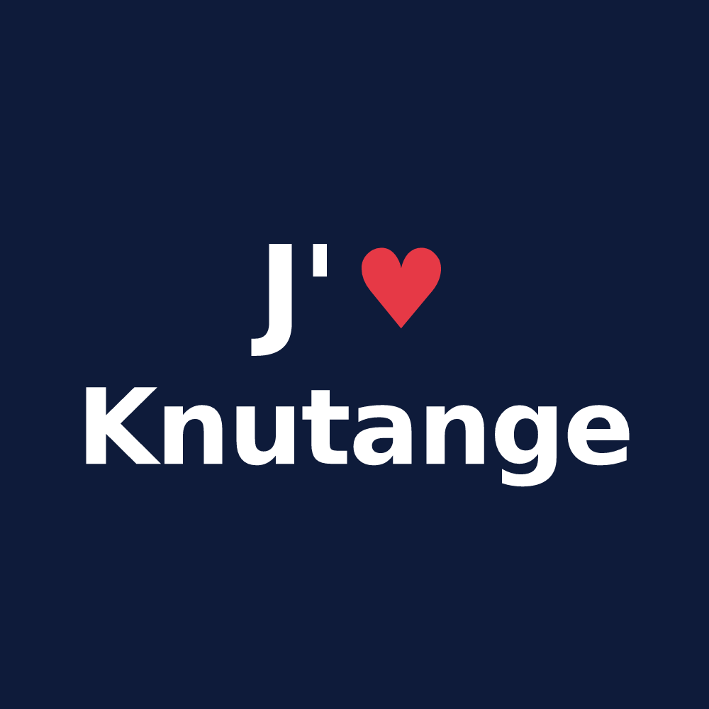 T-shirt personnalisé Knutange — design J'aime Knutange