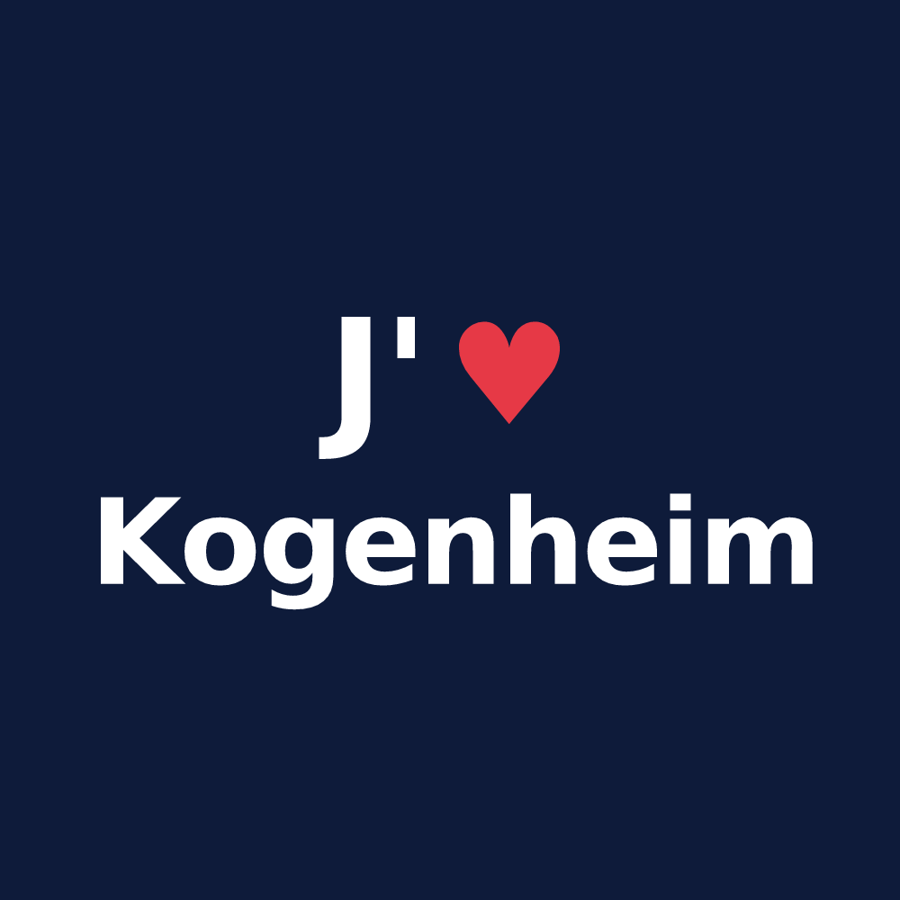 T-shirt personnalisé Kogenheim — design J'aime Kogenheim
