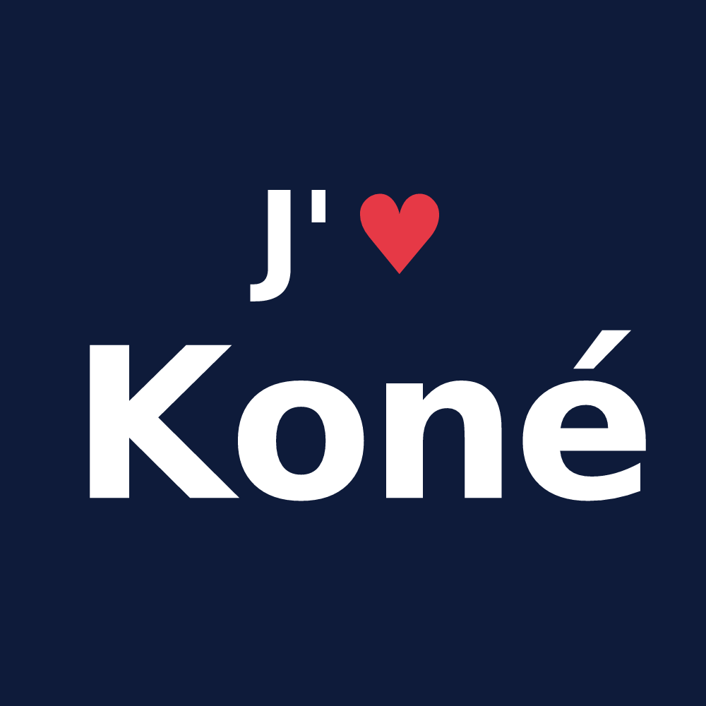 T-shirt personnalisé Koné — design J'aime Koné