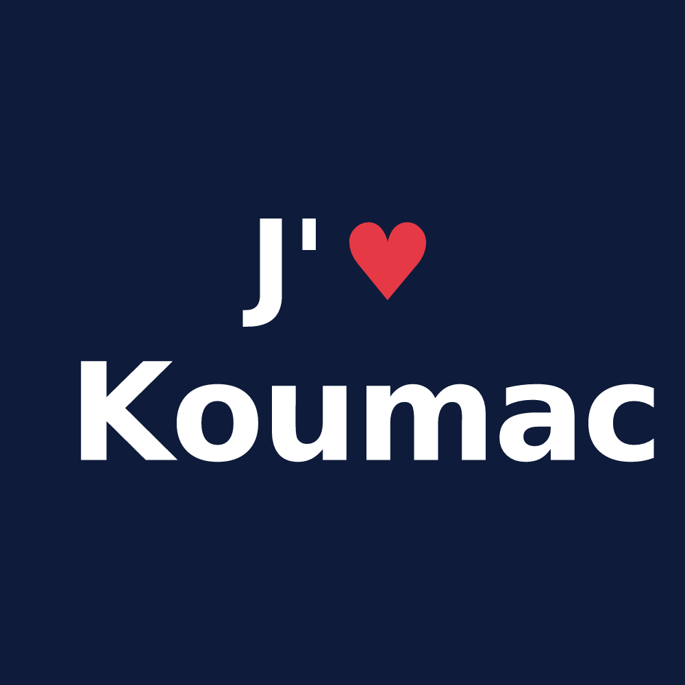 T-shirt personnalisé Koumac — design J'aime Koumac