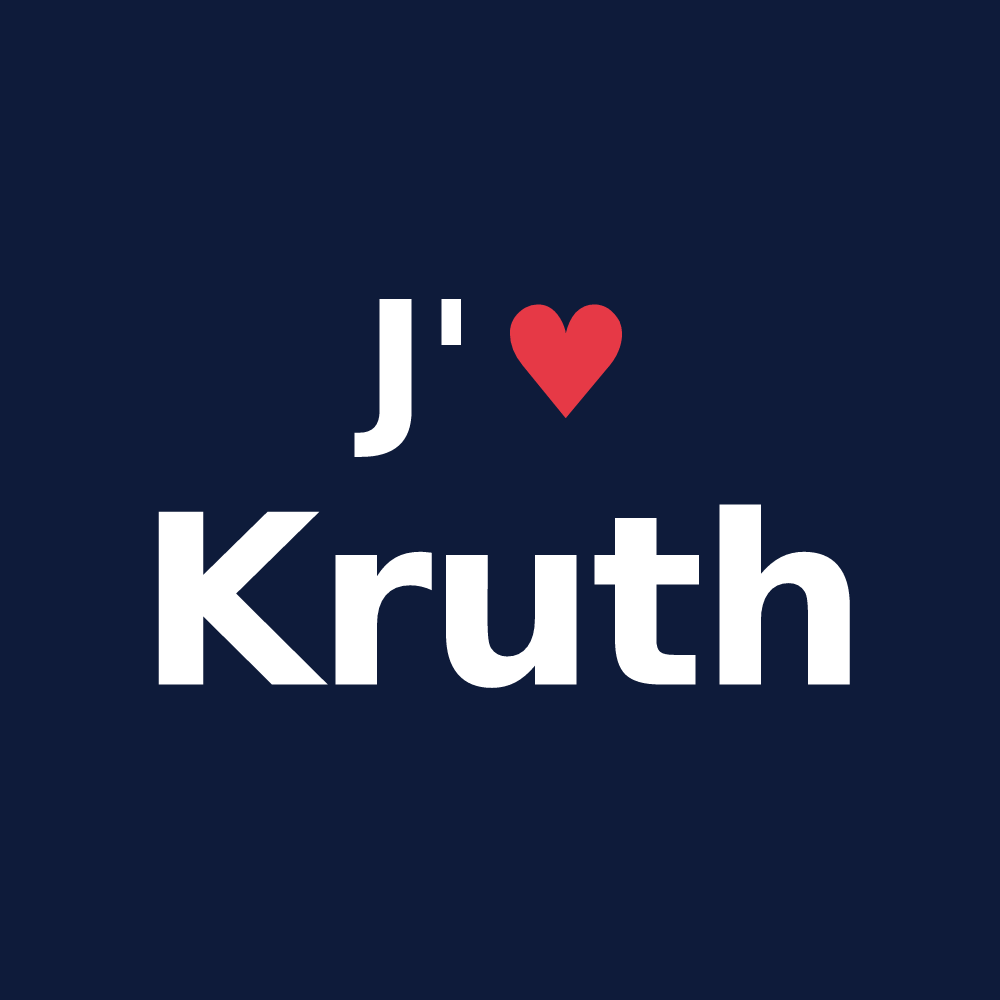 T-shirt personnalisé Kruth — design J'aime Kruth
