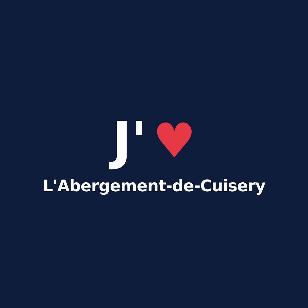 T-shirt personnalisé L'Abergement-de-Cuisery — design J'aime L'Abergement-de-Cuisery
