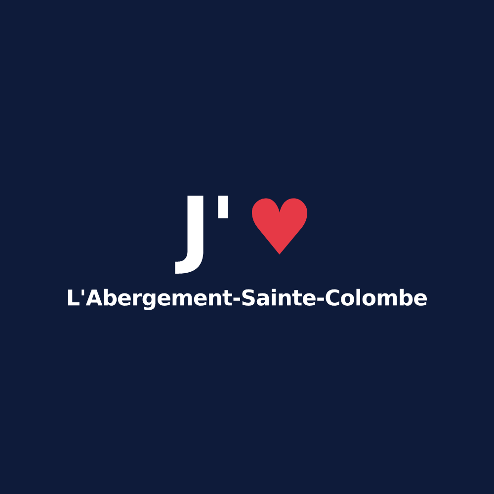T-shirt personnalisé L'Abergement-Sainte-Colombe — design J'aime L'Abergement-Sainte-Colombe