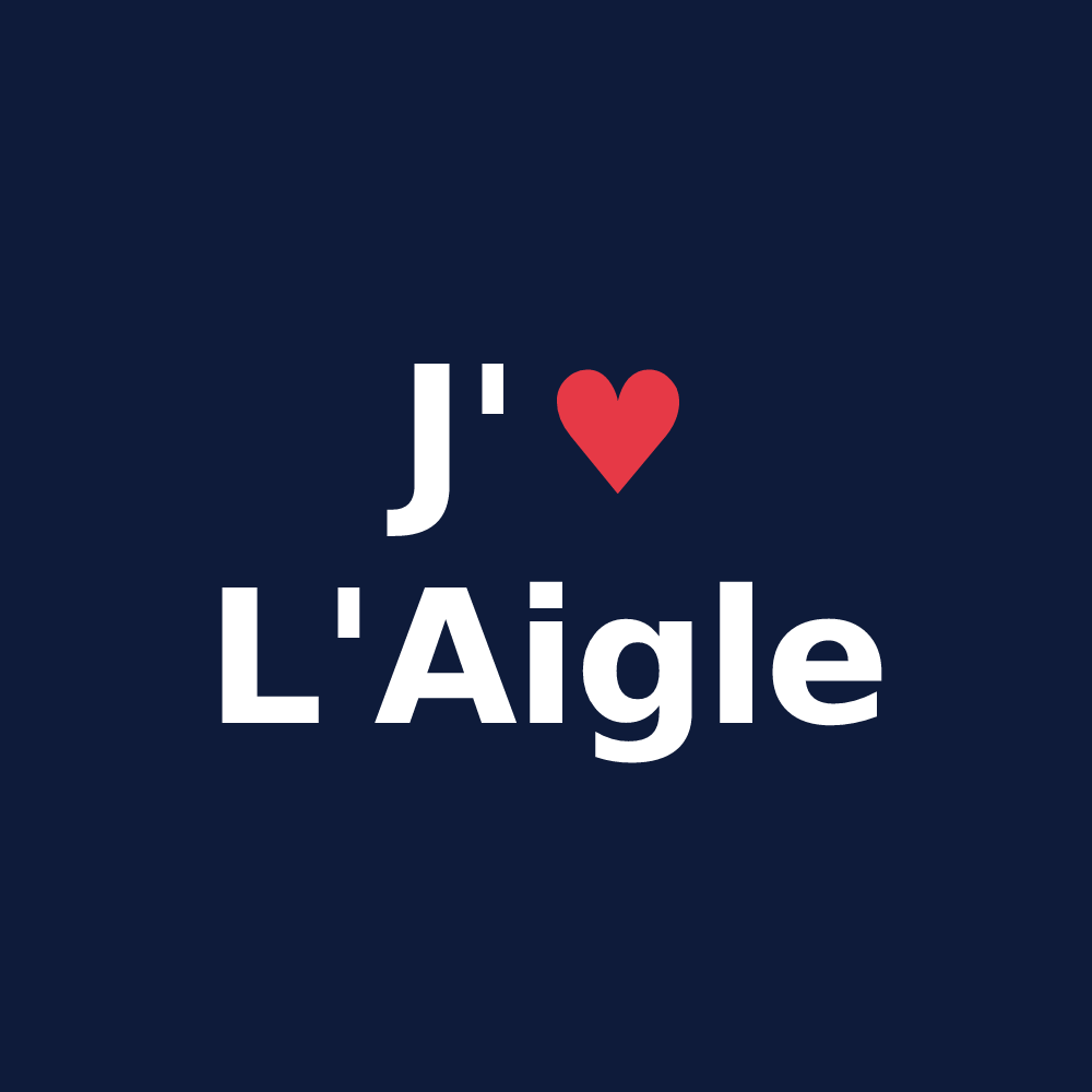 T-shirt personnalisé L'Aigle — design J'aime L'Aigle