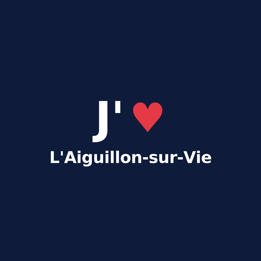 T-shirt personnalisé L'Aiguillon-sur-Vie — design J'aime L'Aiguillon-sur-Vie