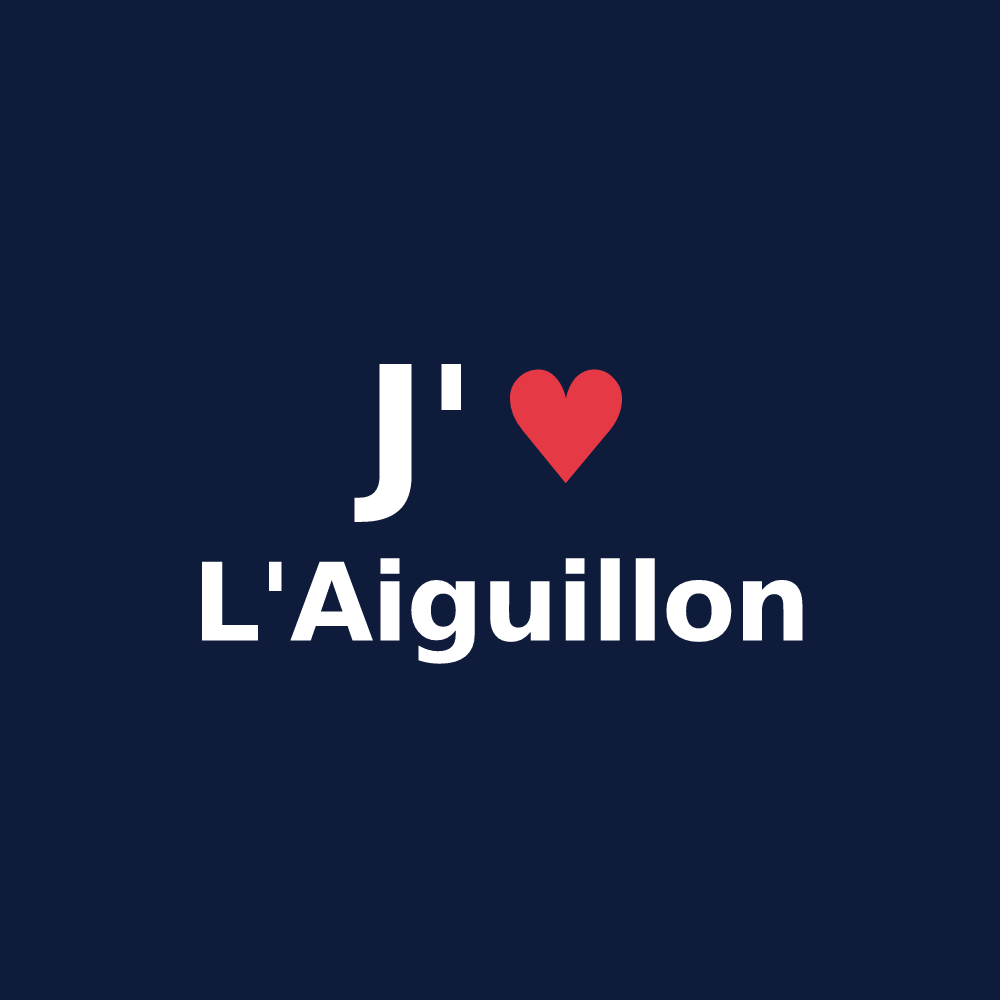 T-shirt personnalisé L'Aiguillon — design J'aime L'Aiguillon