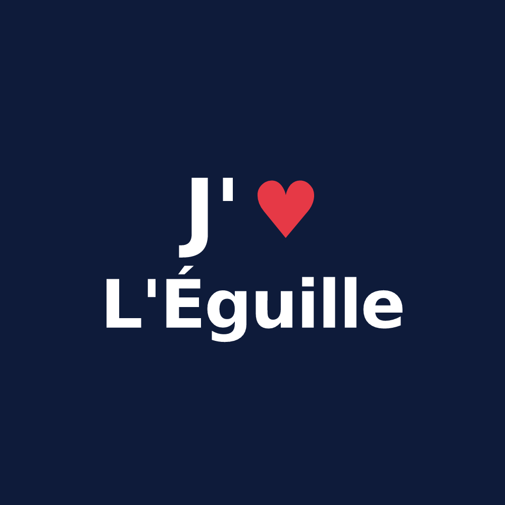 T-shirt personnalisé L'Éguille — design J'aime L'Éguille